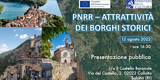 Primo incontro di presentazione del progetto "PNRR Linea B" Paganico Sabino