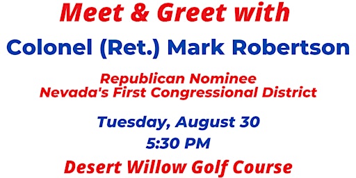 Meet and Greet with Colonel Mark Robertson