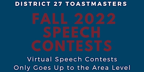 District 27 Toastmasters Speech Coordination Training #2