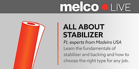 Melco Live - All About Stabilizer with Special Guests from Madeira primary image
