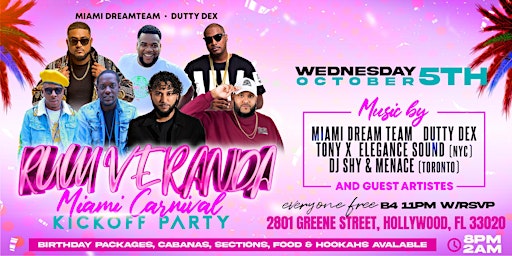 Rum Veranda - Miami Carnival Wednesday