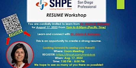 SHPE San Diego Professional RESUME Workshop (8/17/2022)
