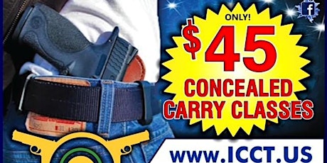 16 Hour Concealed Carry Class Saturday & Sunday 9:30 A.M. to 6:00 P.M.