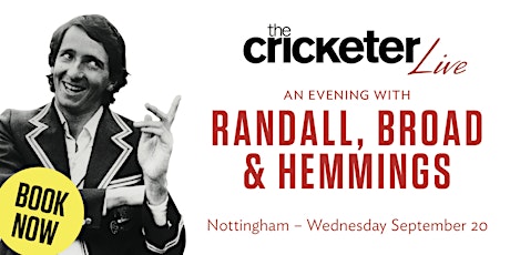 The Cricketer Live - An evening with Ashes legends Broad, Hemmings and Randall primary image
