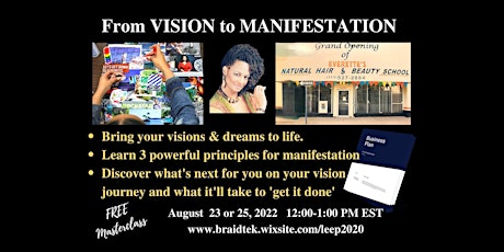 From Vision to Manifestation ... walk through the business plan process