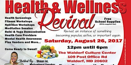 Health & Wellness "Revival"... (Free Community Event) primary image
