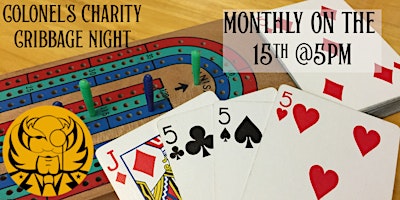 Imagem principal de Monthly Charity Cribbage Night @ Colonel Mustard's Sandwich Emporium