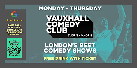 London's Best Comedy Show  -  £5 + Free Drink - Top Reviewed Stand Up Event