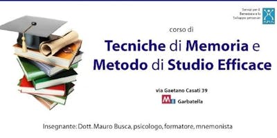 corso di TECNICHE DI MEMORIA E METODO DI STUDIO EFFICACE