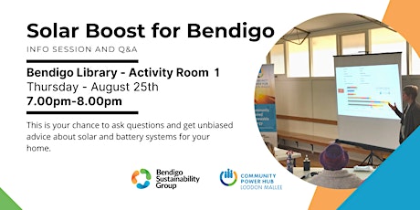 Solar Boost for Bendigo - Solar and Home Battery Information Session