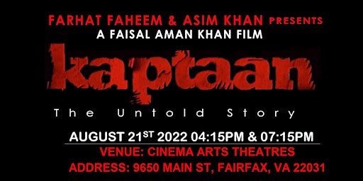 Kaptaan- The Untold Story Movie Screening: Fairfax VA