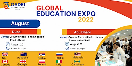 Global Education EXPO Aug 2022 Dubai!