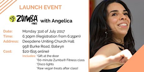 Zumba® Fitness with Angelica in Balwyn MONDAY LAUNCH! primary image