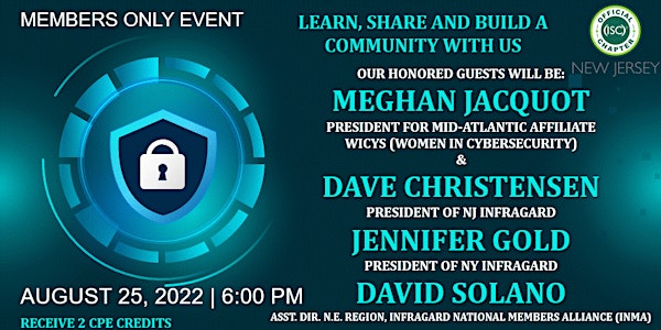 (ISC)2 New Jersey Chapter August Event