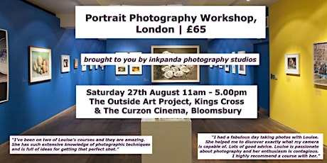 Portrait Photography Workshop at The Outside Art Project, Kings X,  London