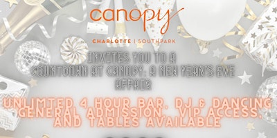 Countdown at Canopy: A New Year’s Eve Affair