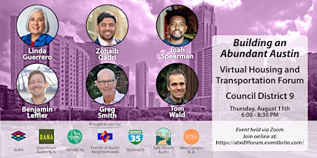Building an Abundant Austin: District 9 Virtual Candidate Forum