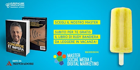 Immagine principale di Iscrizione Master Social Media e Digital Marketing - GRATIS SUBITO il libro di Rudy Bandiera "Condivide et Impera" 