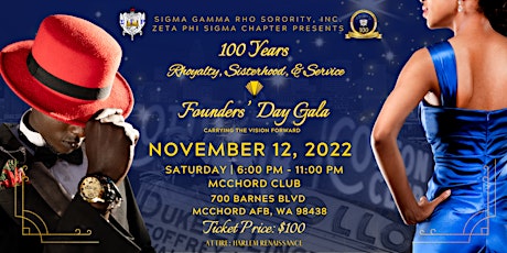 Founders' Day Gala: One Hundred  Years of Rhoyalty, Sisterhood, and Service