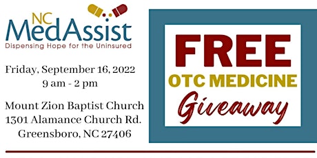 Guilford County Over-the-Counter Medicine Giveaway 9.16.2022