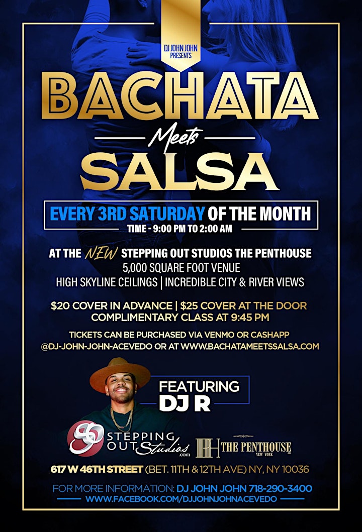BACHATA MEETS SALSA at The Penthouse every 3rd Saturday of the Month image