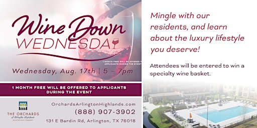 Wine Down Wednesday with Orchards Arlington Highlands