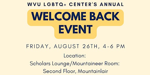 LGBTQ+ Center's Annual Welcome Back Event