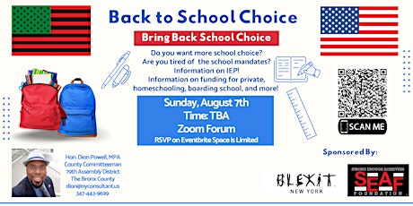 (VIRTUAL) BLEXIT NY "BACK TO SCHOOL CHOICE" Resource Fair