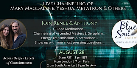 Live Channeling of Mary Magdalene, Yeshua & the Ascended Masters