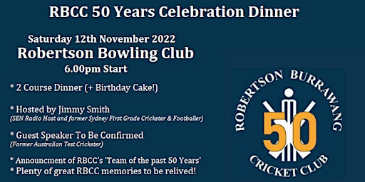 RBCC 50 Years Celebration Dinner
