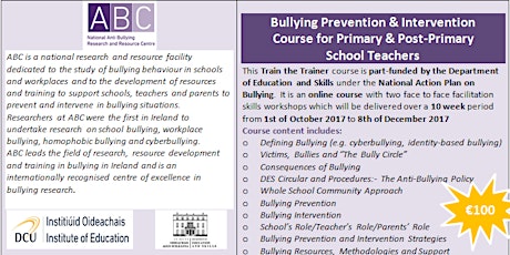 Train the Trainer - Online Bullying Prevention Course primary image