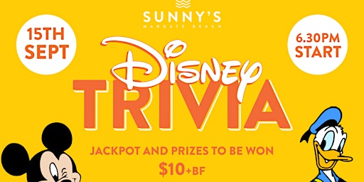 Disney Themed Trivia at Sunny's