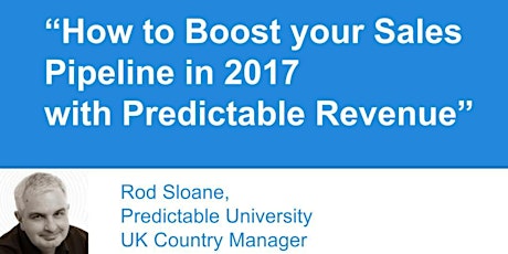 How to Boost your Sales Pipeline in 2017 with Predictable Revenue Workshop primary image