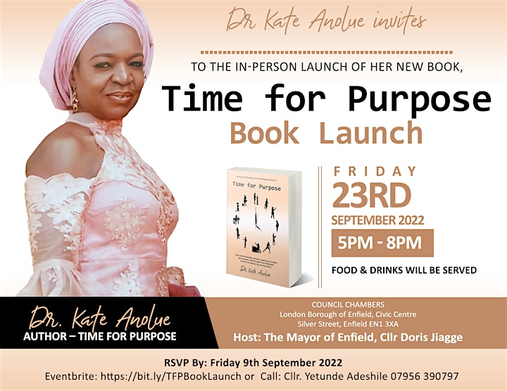 Time For Purpose Book Launch - Authored by Dr. Kate Anolue image