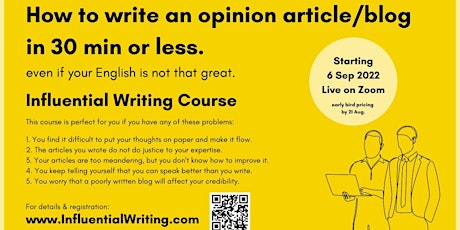 How to write an opinion article/blog in 30 min or less.