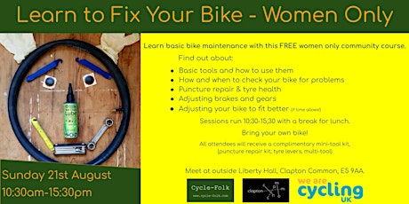 Learn to fix your bike - Women Only primary image