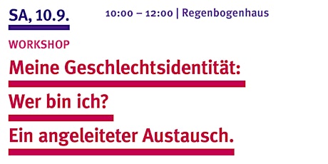 Hauptbild für WORKSHOP: Meine Geschlechtsidentität: wer bin ich?