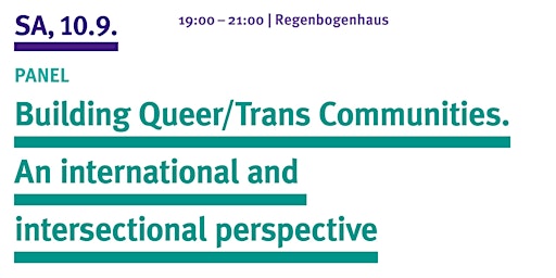 Hauptbild für PANEL: Building Queer/Trans Communities.