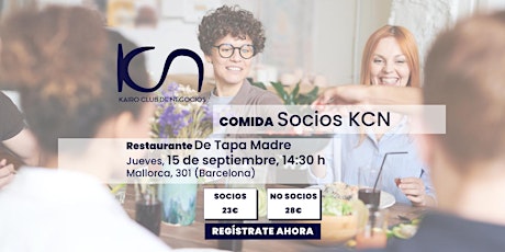 KCN Eat & Meet Comida de Networking Barcelona - 15 de septiembre