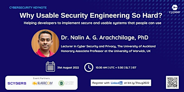Cybersecurity Keynote | Why Usable Security Engineering So Hard?