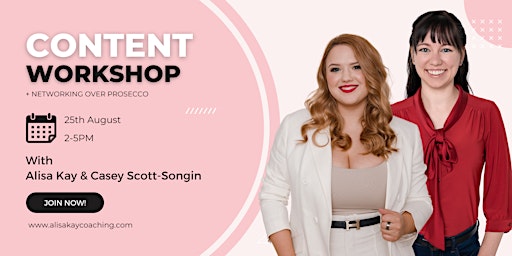 Unlock Your Content Strategy - Networking + Workshop for Women Businesses