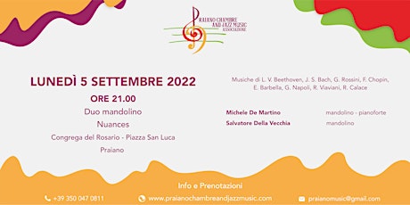 Praiano Chambre and Jazz Music - "Nuances" - Duo mandolino