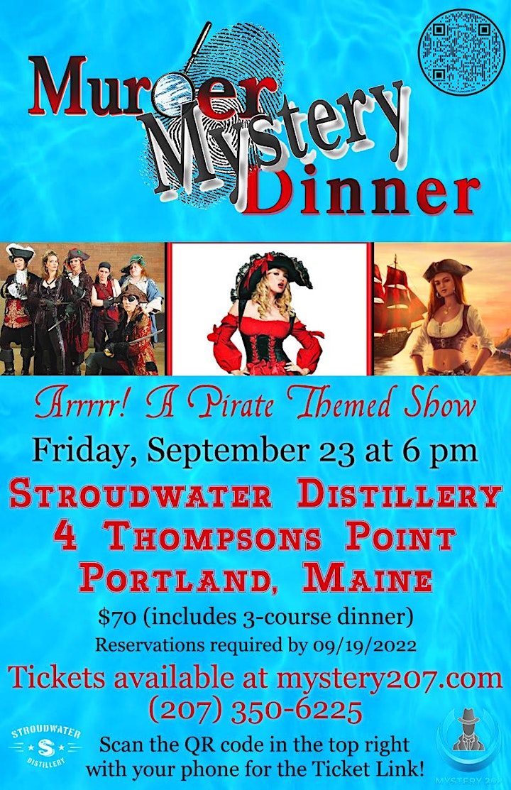 Pirate Themed Murder/Mystery Dinner Theater at Stroudwater Distillery image