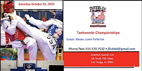Central Iowa Taekwondo Championships Oct 01, 2022