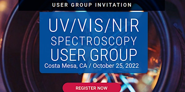 UV-Vis-NIR  Spectroscopy User Group - Costa Mesa, CA