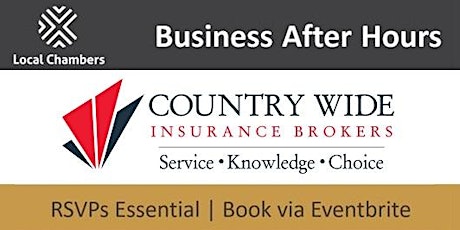 August After Hours Networking sponsored by Country Wide Insurance Brokers primary image