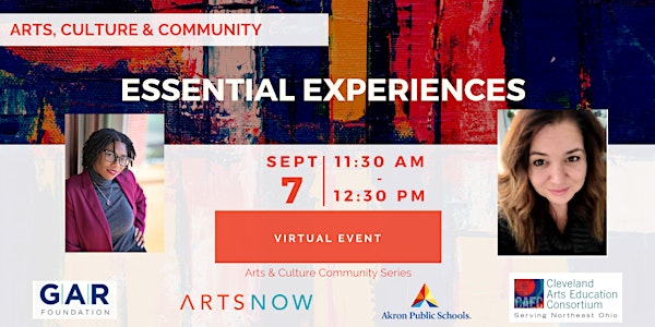 Arts & Culture Community Series: Essential Experiences