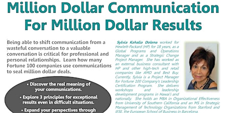 Million Dollar Communication for Million Dollar Results primary image