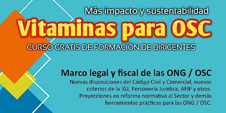 Imagen principal de VITAMINAS para OSC - Marco Legal y Fiscal
