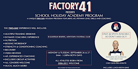 School Holiday Academy Program- Factory 41